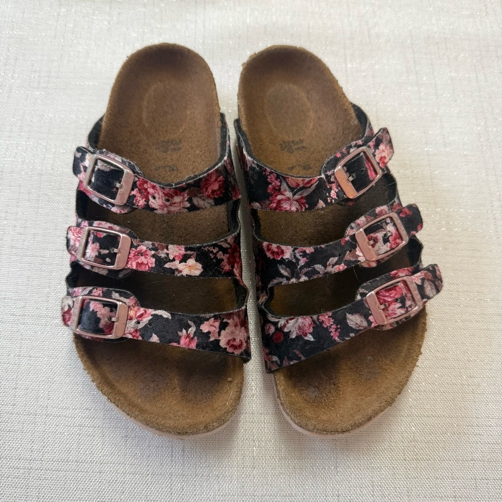 Birkenstock Kids Florida Sandals Floral Summer Girls Size 13-13.5 / 31